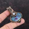 Ruby In Blue Kyanite Pendant Copper Wire Wrapped Pendant Gemstone Copper Jewelry Moonstone Handmade Pendant Wire Wrap Jewelry Wedding Gift