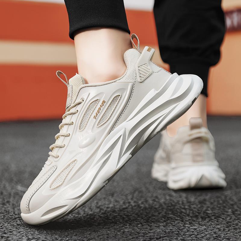 New Breathable Shoes for Men's Versatile Inner Heightening Sports Casual Running Dad Shoes