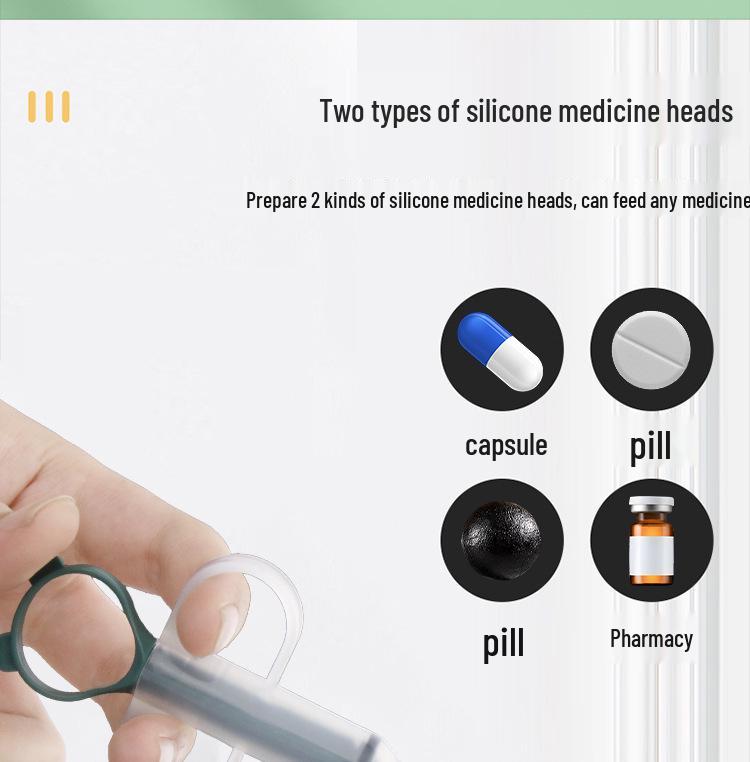 Pet Medicine Feeder: Cat & Dog Syringe Press-Type Liquid or Capsule Dispenser