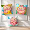 Soft k-Kobitos Comfortable Japan Pillow Case for d-Dukan Sofa Living Peach Room Home Office Decor Cartoon Protective Covers