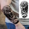 1 Sheet Realistic Fake Tiger Lion Temporary Tattoos For Women Men Adults Body Forearm Arm Leg Tattoo Sticker Waterproof Decor