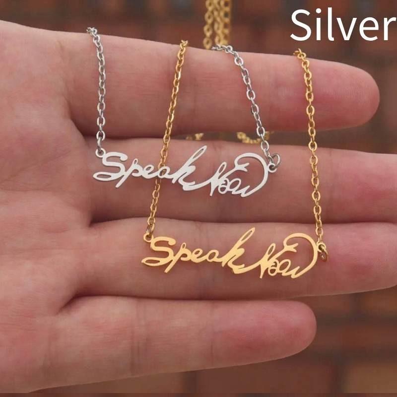 Taylor Digital Swift Signature Stainless Steel Necklace Pendant Letter Fashion