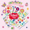 9 Sheets Hello Spring Window Clings Floral Gnome Butterfly Birds Bees Glass Stickers Reusable Static PVC Decals for Home Classroom Office Decor