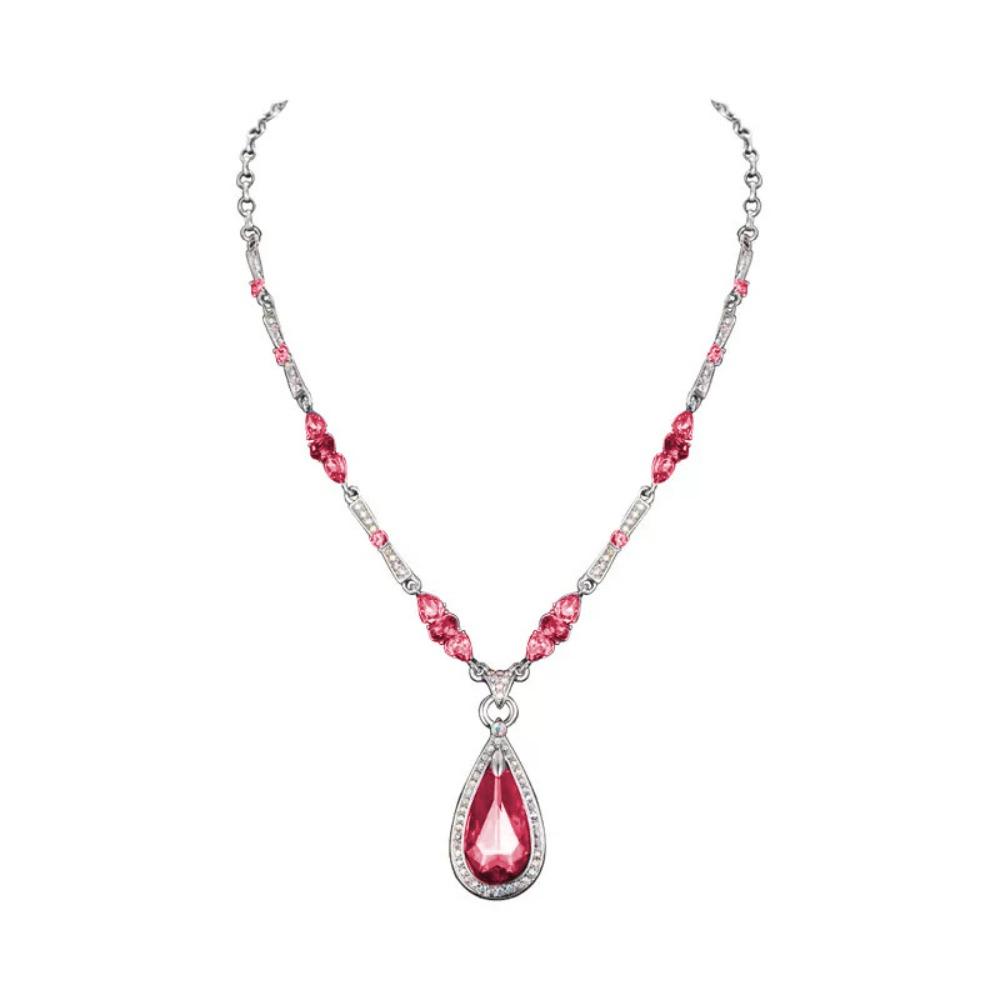 

Elegant Austrian Crystal Necklace for Women Minimalist Pendant Collarbone Chain Fashion Jewelry Party Accessories