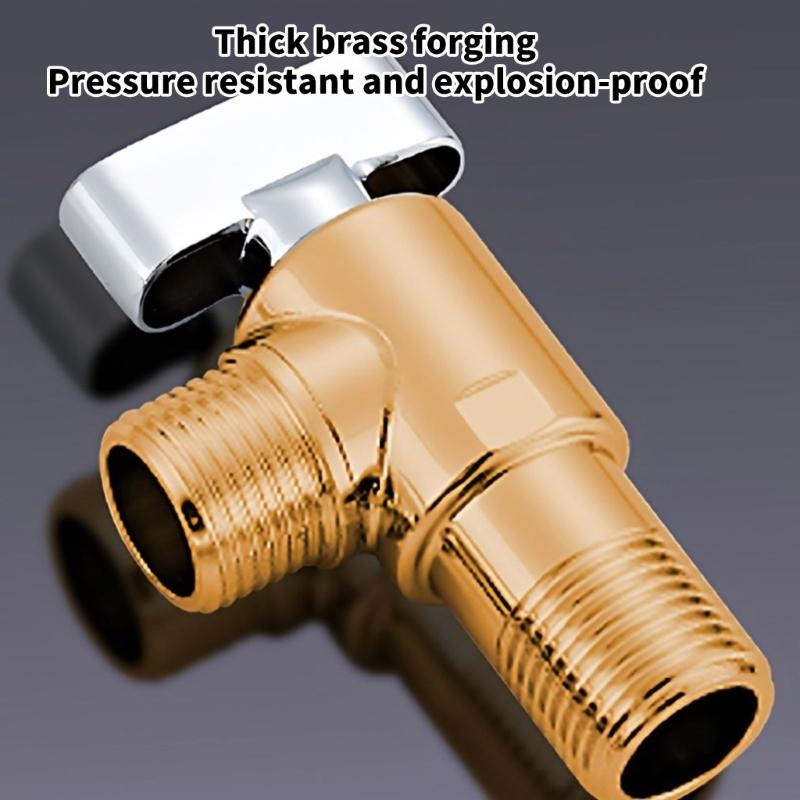 1/2inch Water Shut Off Valves with Handle Universal Water Flows Control Valves Hot/Cold Water Turn Angle Stop Valves