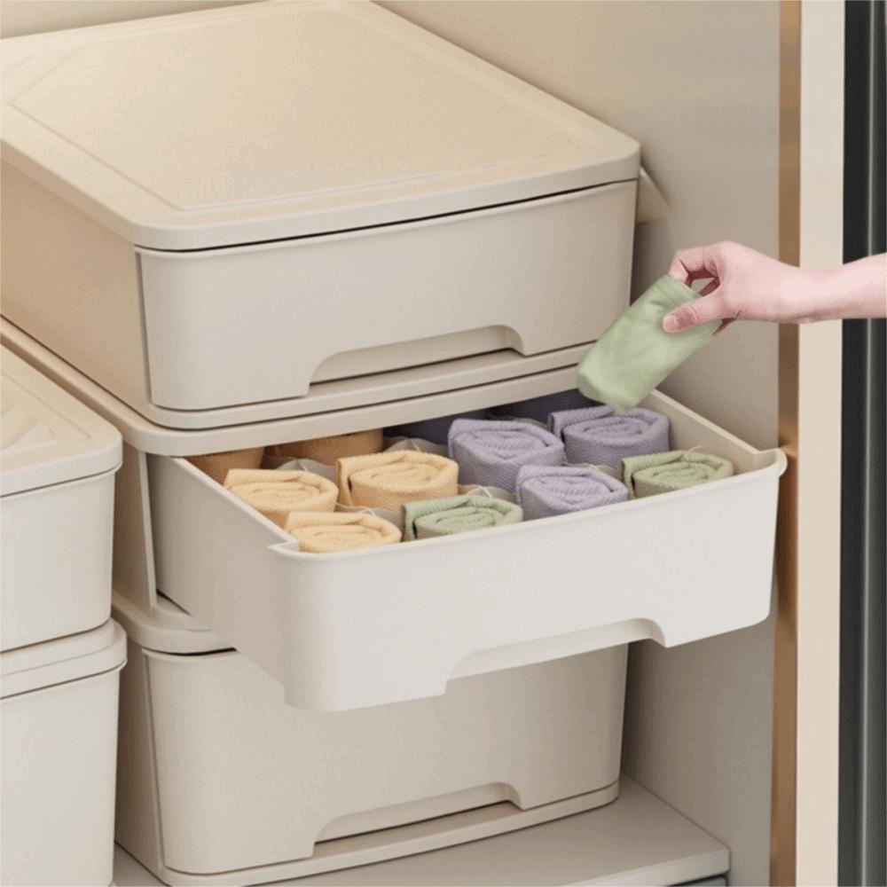 Drawer Type Underwear Storage Box Plastic Clothes Organizer Socks Storage Box Wardrobe Partition
