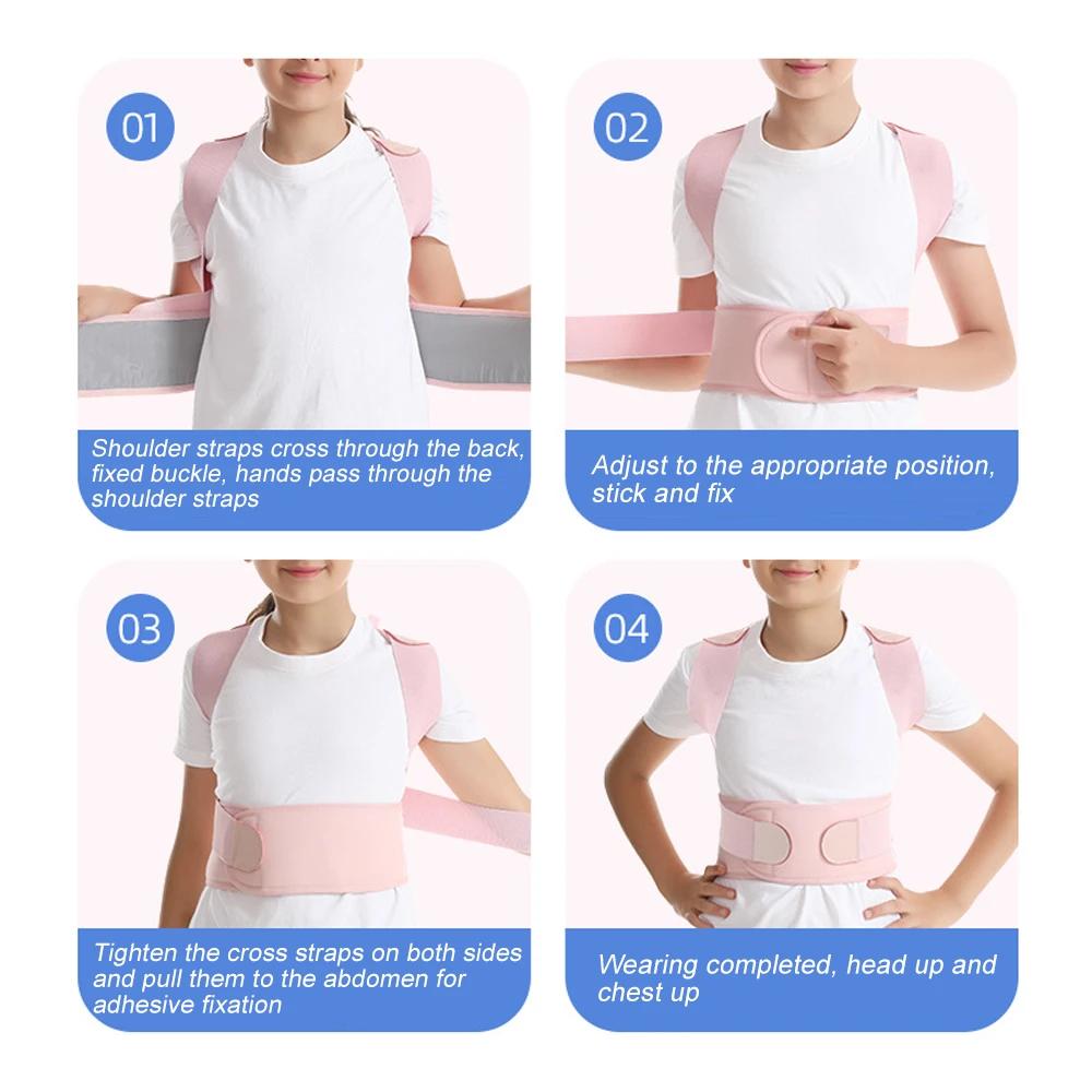 1Pcs Posture Corrector For Kids,Upper Back Posture Brace For Teens Back Straightener Support Under Clothes Spinal For Humpback