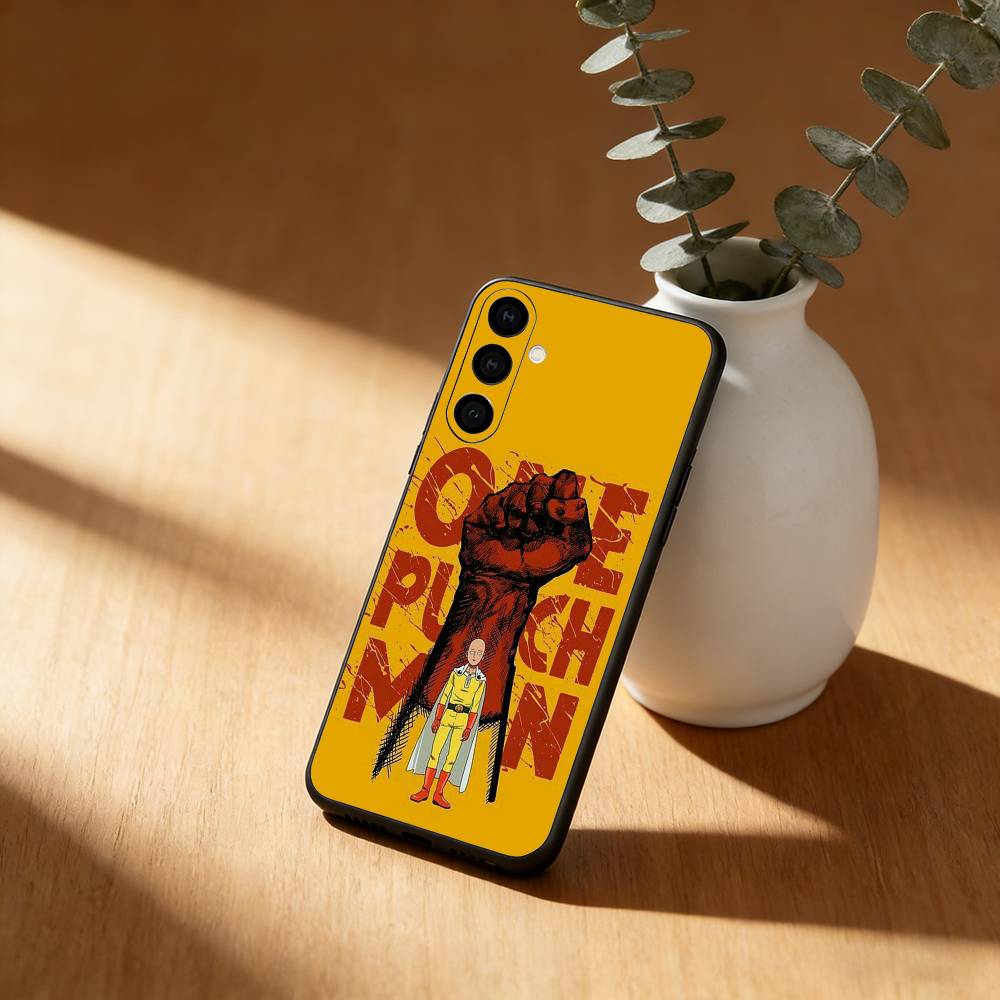 Anime O-One P-Punch Man Phone Case For Samsung Galaxy A91,80,73,72 ,71,53,52,32 ,31,22,21s,20,Soft Black Case