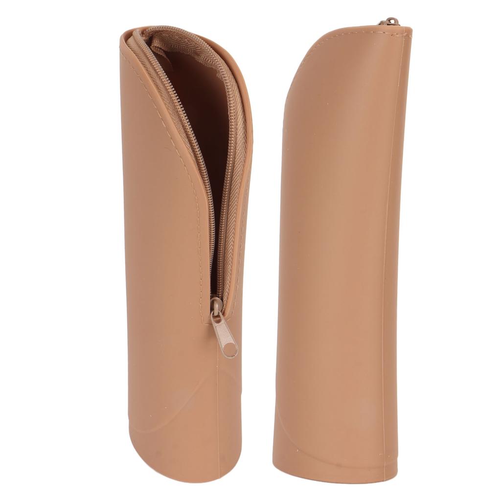 Stand Up Makeup Brush Bag Zipper Closure Compact Portable Travel Cosmetic Brush Organizer Bag Pouch 