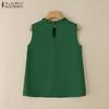 ZANZEA Women Summer O-neck Casual Sleeveless Tank Tops