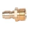 1 Pair Brass 3/8 Inch Quick Release Connector with M22 Thread 15mm Pin Adapter For High Pressure Washer Hose And Outlet