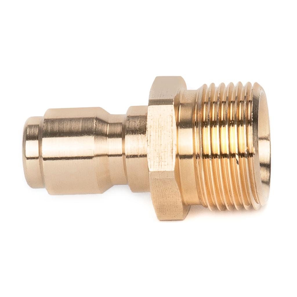 1 Pair Brass 3/8 Inch Quick Release Connector with M22 Thread 15mm Pin Adapter For High Pressure Washer Hose And Outlet