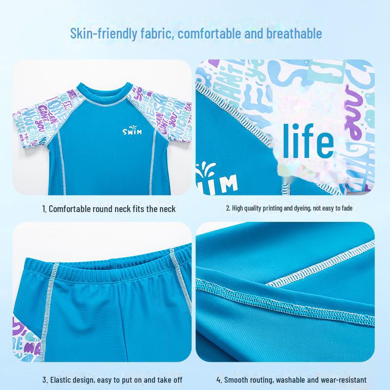 2024 Boys' Professional Split Swimsuit - Children's Swimwear for Training