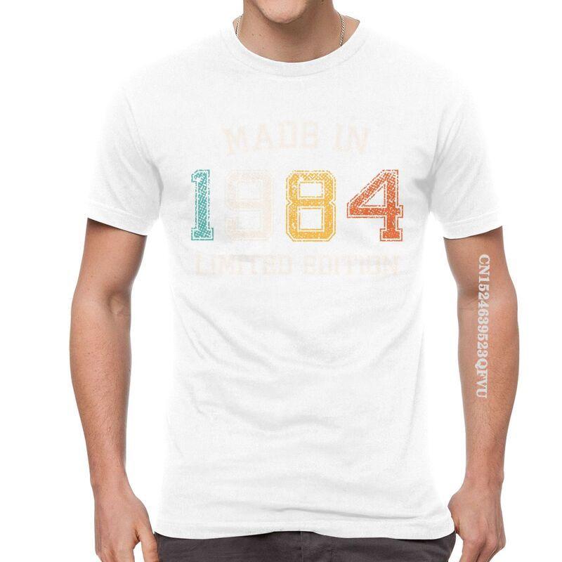 Born In 1984 Tshirts Men Men Streetwear T Shirts Made In 1984 Birth Year EMO Men  Tshirt Cotton Oversized Tee Tops Clothes
