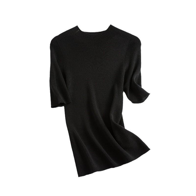 

Autumn and winter new worsted seamless full wool machine washable wool sweater female slim and thin inside S