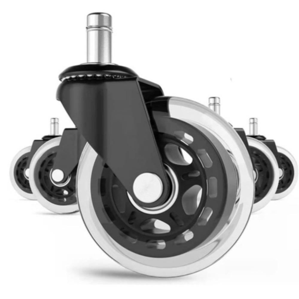 5PCS PU Rubber Caster 2.5 inch/ 3 inch Rotatable Caster Durable Universal Wheel  Home Office Chair