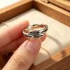 Retro Vintage Weiblich Hip Hop Trendig Feder Element 925 Sterling Silber Schmuck Muster Öffnungsringe 02895