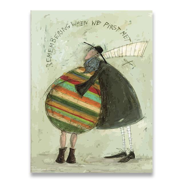 Vintage Nordic Abstract Landscape Canvas Wall Art Paintings Cartoon Dogs Posters and Prints Pictures Kids Bedroom Home Decor