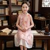 2026 New Summer Cheongsam: Girls' Chinese-Style Tang Suit Dress