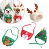 Adorável Conjunto de Chapéu de Natal e Toalha de Saliva para Cães e Gatos Para Celebrações Festivas de Animais de Estimação