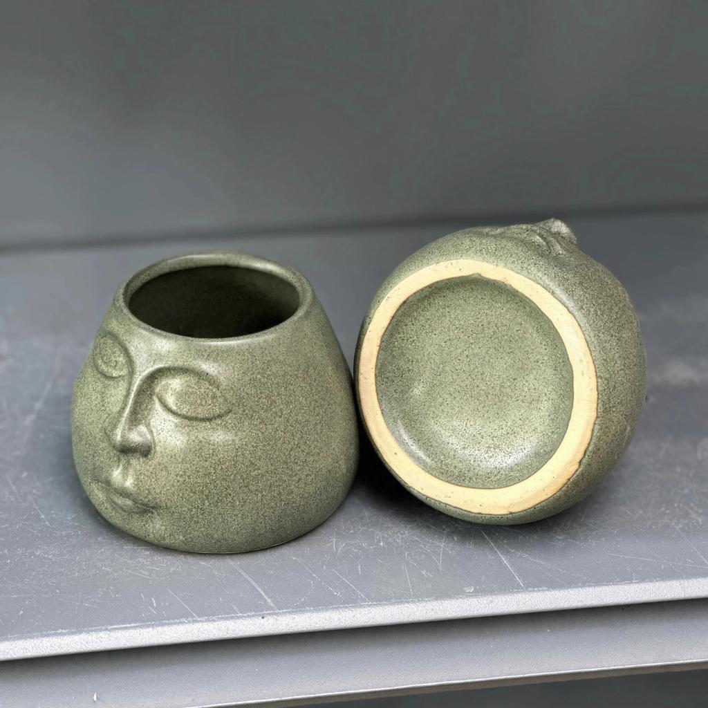 Ceramic Flowerpot Abstract Face Flower Vase Desktop Porcelain Basin Ashtray Plant Accessories Home Decoration Accessories