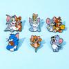 European and American Film and Television Cat and Mouse Metal Badge Tom Jerry Fun Alloy Brooch Pin Decoration