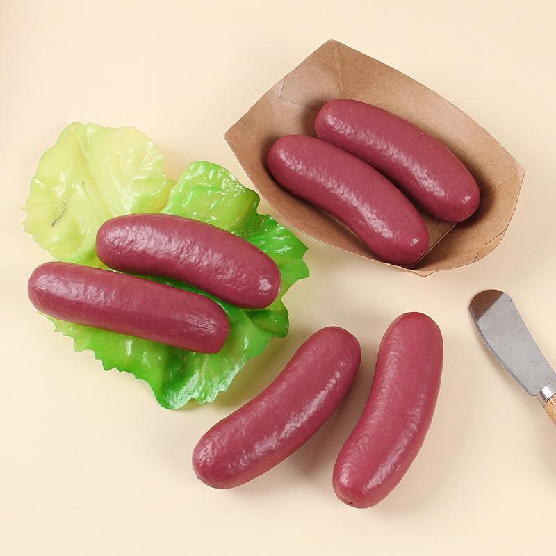 Grilled Sausage Magnet & Keychain Toy - Simulated Hot Dog & Cured Sausage