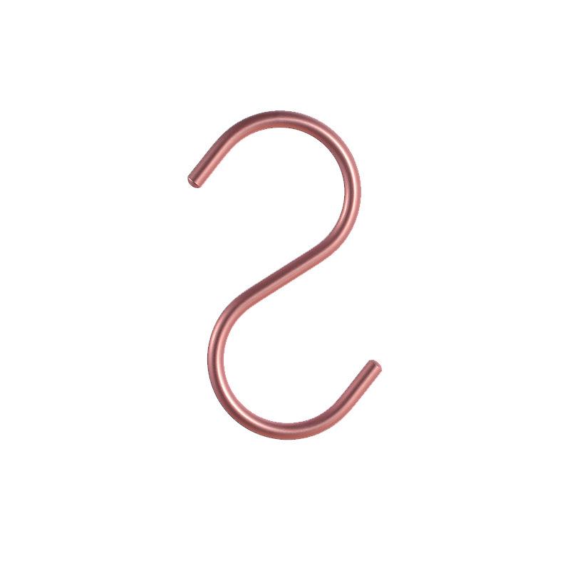 Zlatý oboustranný hliníkový S háček: Univerzální multifunkční věšák do kuchyně a koupelny