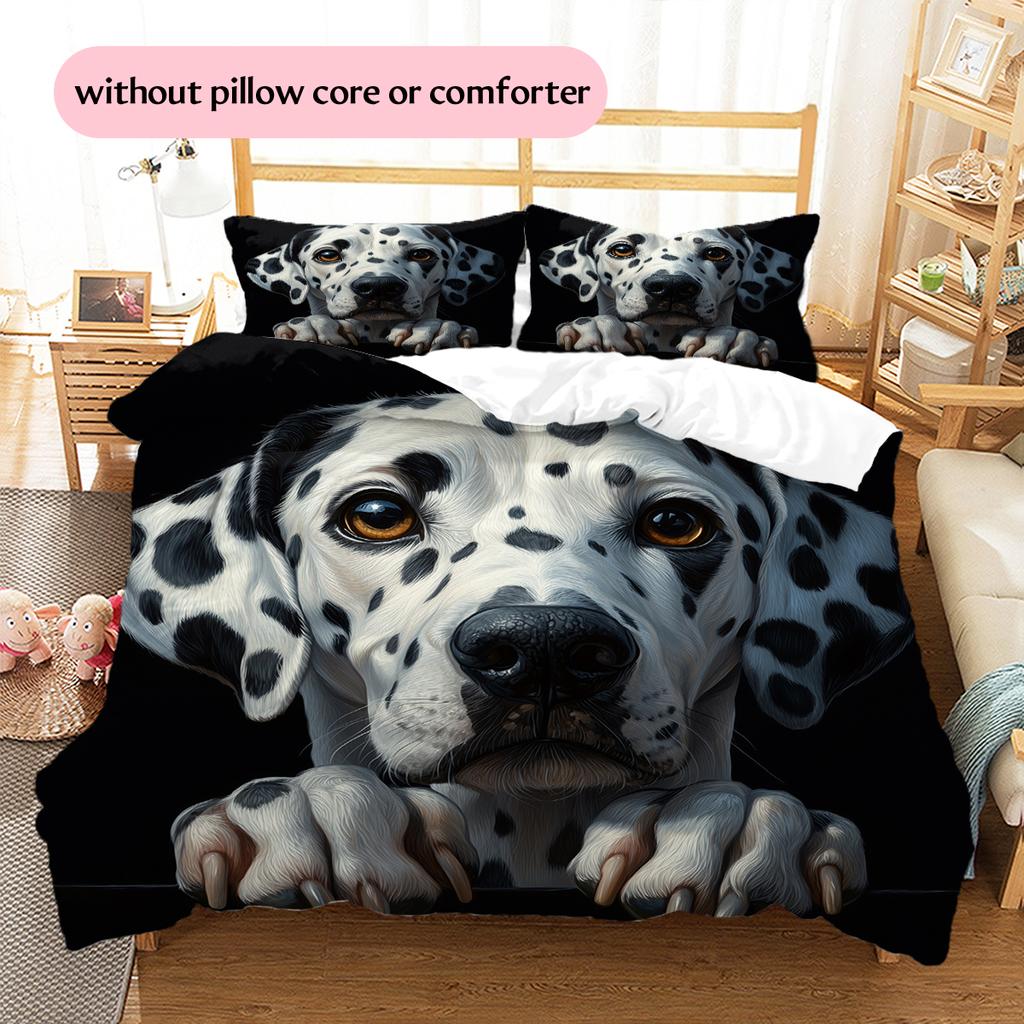 Dalmatian Pattern Bedding Home Decoration Birthday Gift (1 * duvet cover + 2 * pillowcase, without core)
