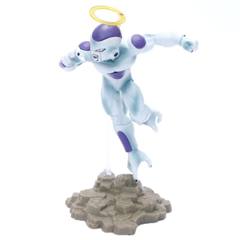 18cm Anime Dragon Ball GK Figure White Frieza Theatrical Version Angel Head Ring Scene Ornament Figure Model Toys