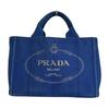 PRADA Canapa mini Tote Bag denim blue Women B2439G Used