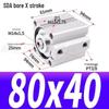 SDA Mini Pneumatic Cylinder, High Thrust, Thin Type, Bore Sizes 20/25/32/40/50
