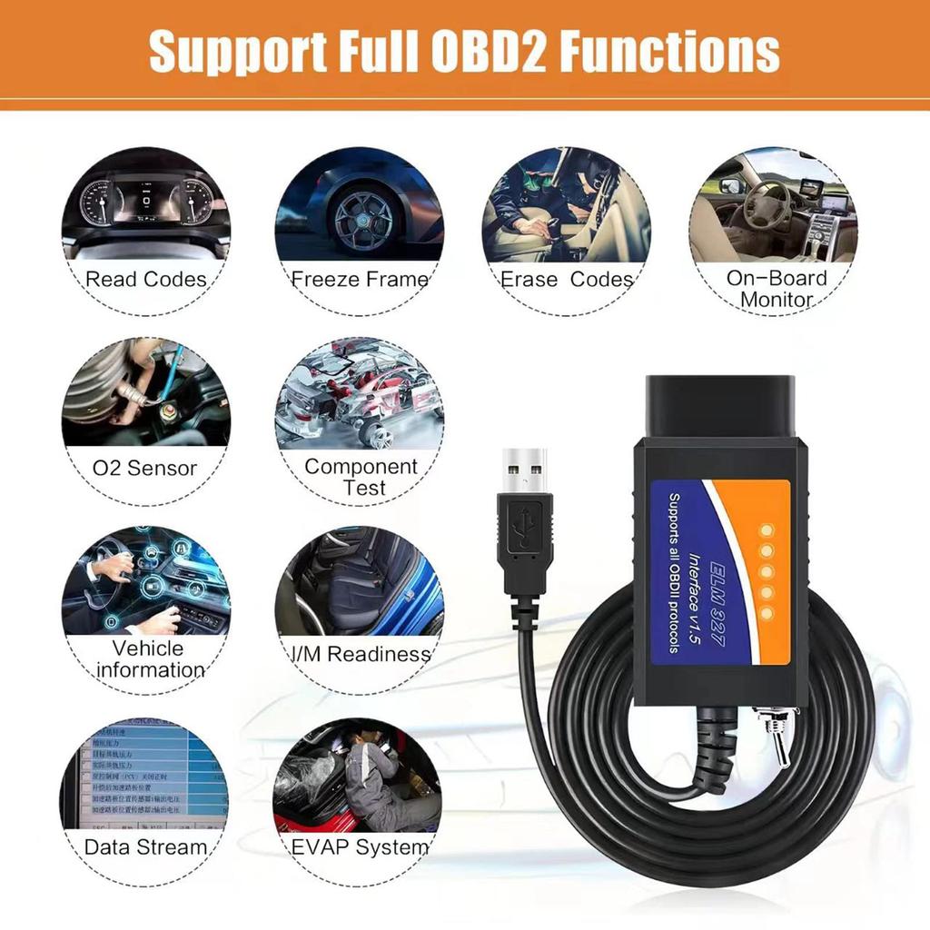 Elm327 USB Forscan Software Obd2 Adapter for Ford F150 F250 Lincoln Mazda Mercury Code