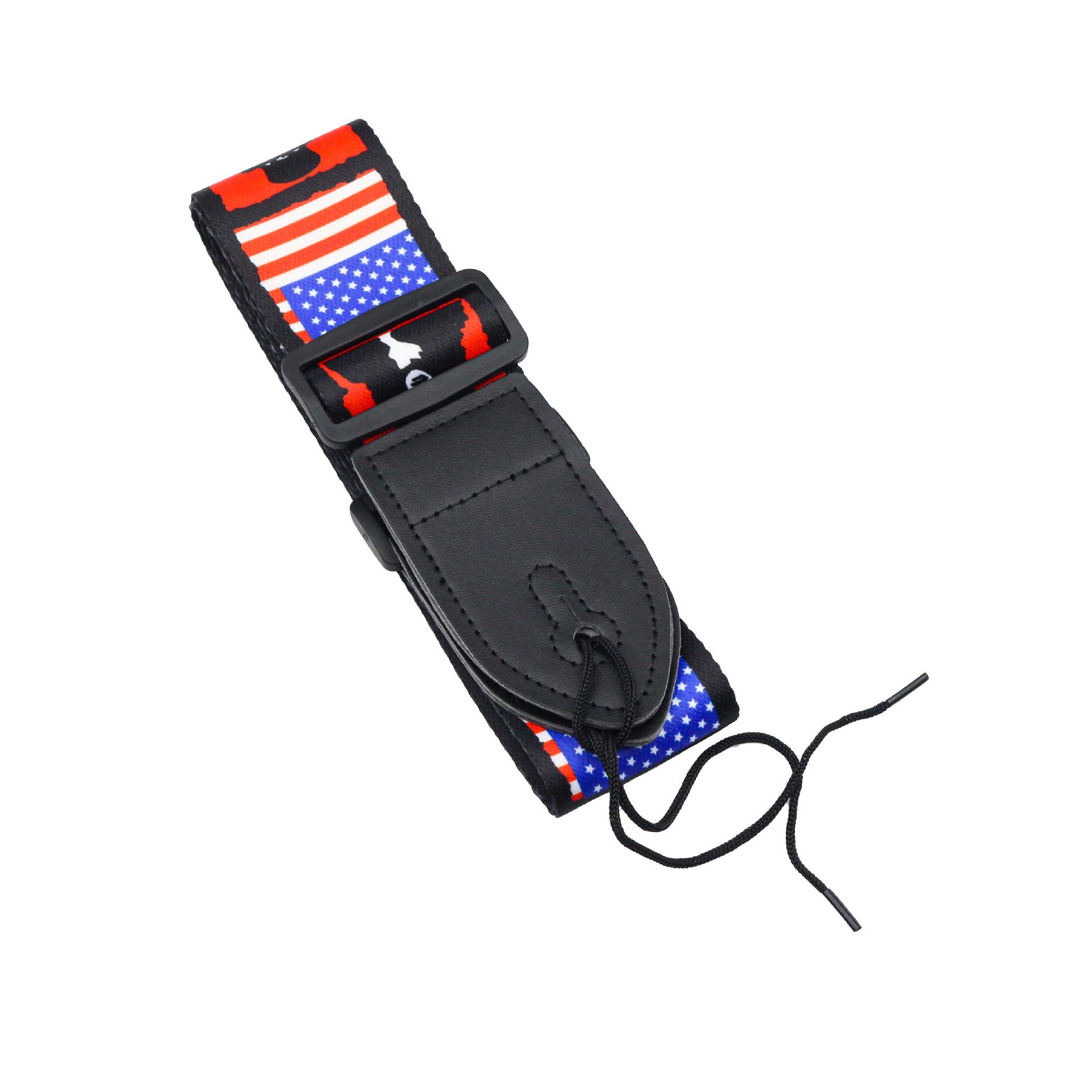 Полиэстеровый гитарный ремень в этническом стиле - Народный классический дизайн, Расширенное плечо для электро- и бас-гитар.