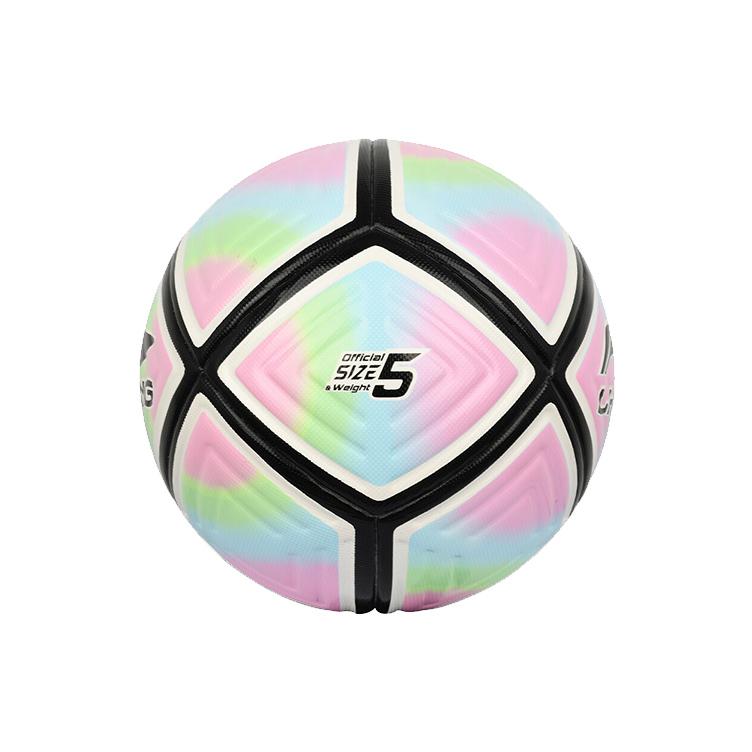 Li Ning Size 5 Soccer Ball TPU Seamless Thermal bonding Unisex Aurora Pink LFQK669-1 Size 5 Ball