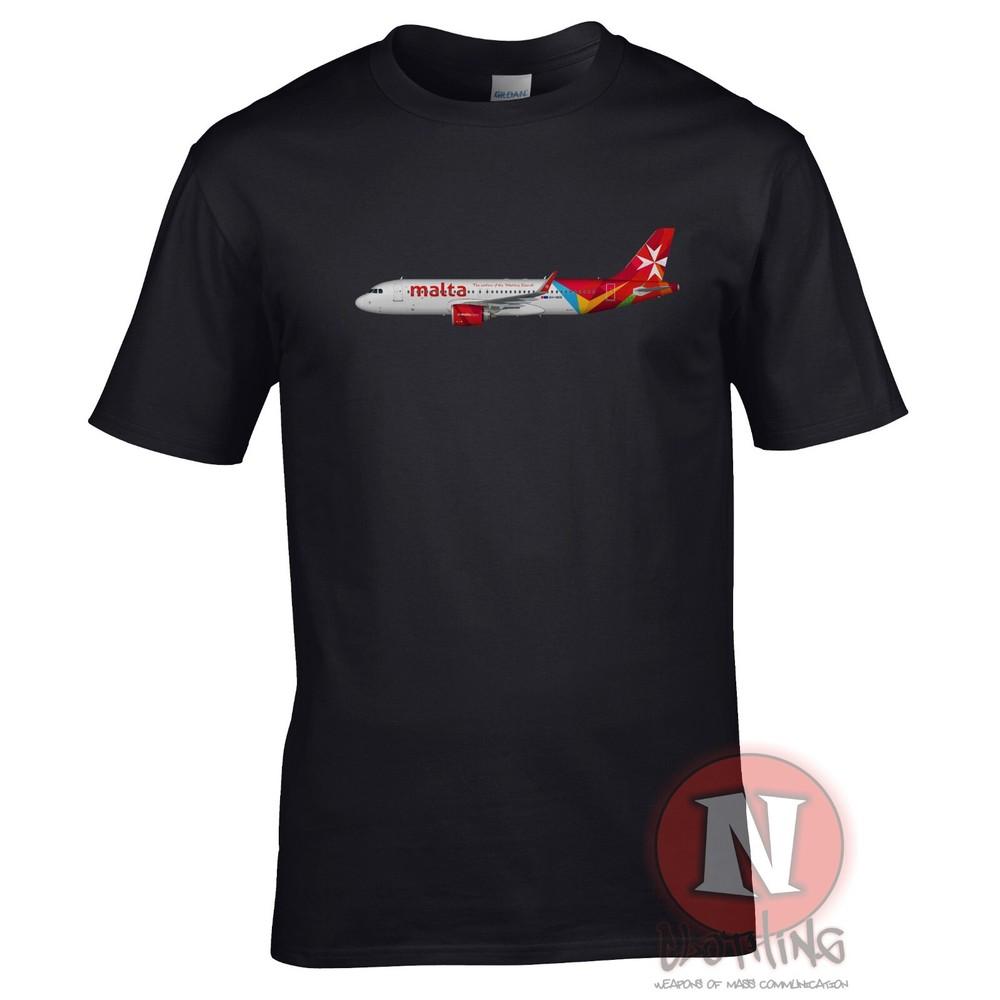 Air Malta Airbus A320 TShirt Plane Spotters Airline Crew Airports Travel Tee