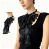 Gothic Flouncing Collar With Layered Ruffle Comfortable Cotton For Women Fashion Elegant Lapel