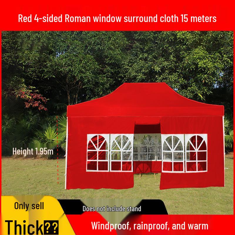 Transparent Tent Side Panel: Windproof & Waterproof Outdoor Canopy Enclosure with Thick Fabric and Durable Edging