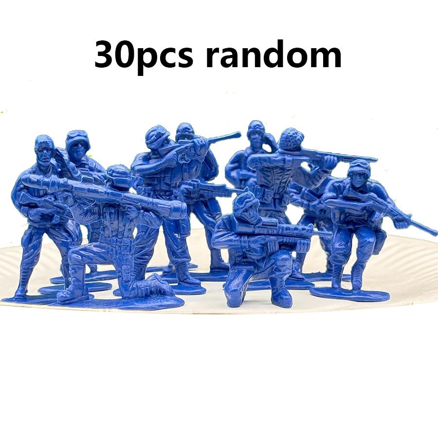 

30/48pcs 5cm Military Soldier Miniature Figures Highly Detailed Plastic Army Model Set for Collectors Diorama Displays JXB