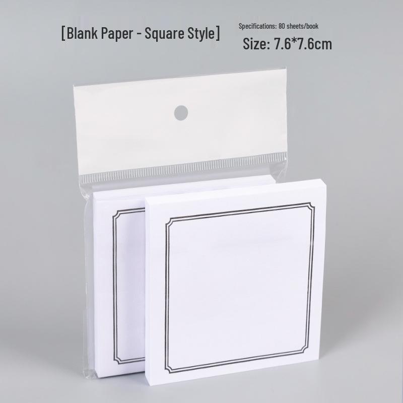 Creative Minimalist Sticky Notes: Strong Adhesion, Tear-Free, Portable Notebook for Students & Office Use