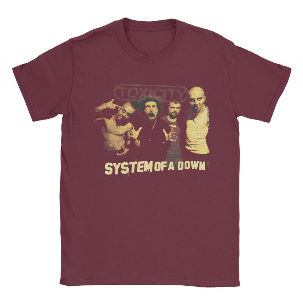 Rock System of a Downs Toxicity T Shirt Unisex Cotton Tops Funny System of a Down  O-neck Short Sleeve