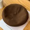 Winter and Autumn Fashion Solid Color Keep Warm Bailey Hat Women Retro Leisure Versatile Octagonal Hat Painter Artist Hats
