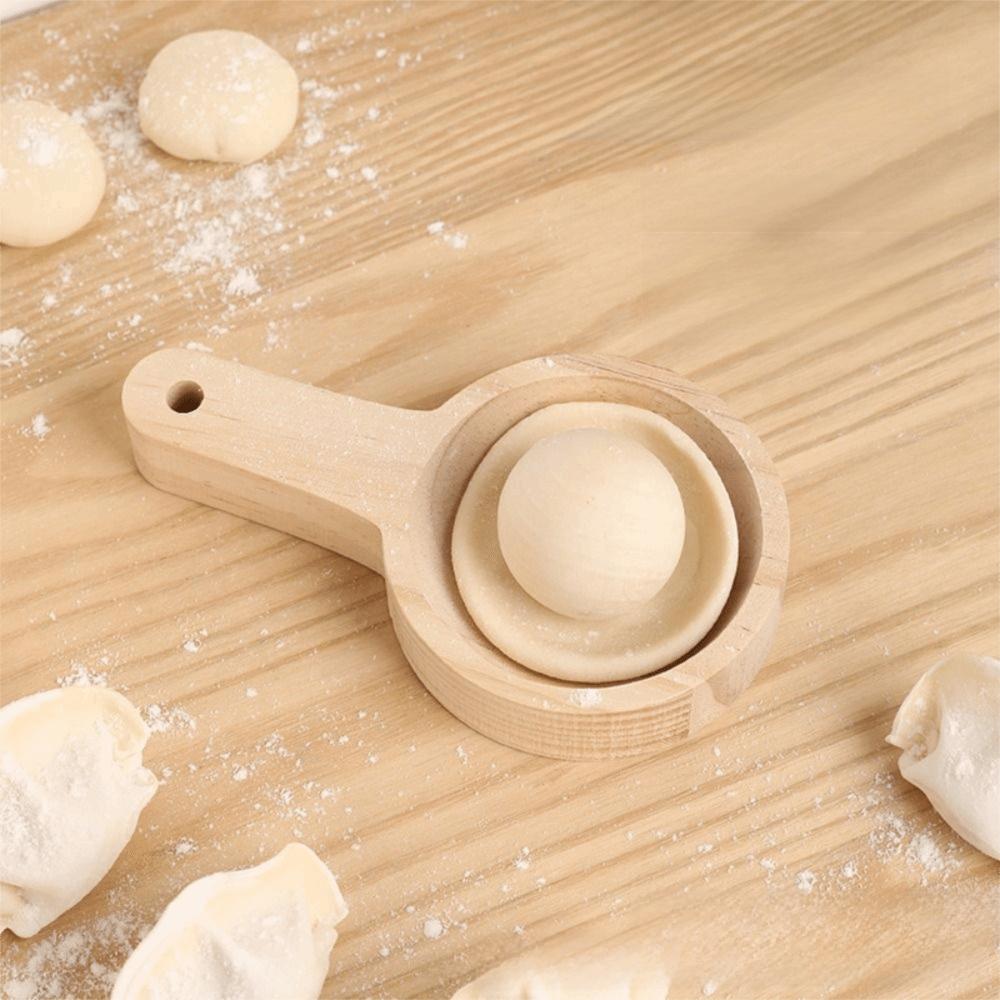 Reusable Dough Skin Presser Round Wood Dumpling Wrapper Rolling Tool  Kitchen Use