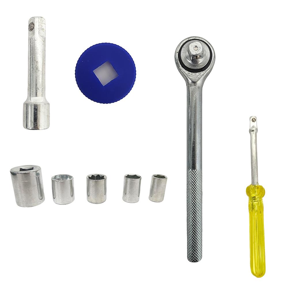Professional Grade Automotive Repair Tool Set: 40-Piece Chrome Vanadium Steel Socket Wrench & Ratchet Kit for Bike Maintenance