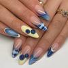 INS Hot Selling Accept Customization Duck Shape Artificial Fingernails Manicure False Nails with Glue Stickers Press on Nails