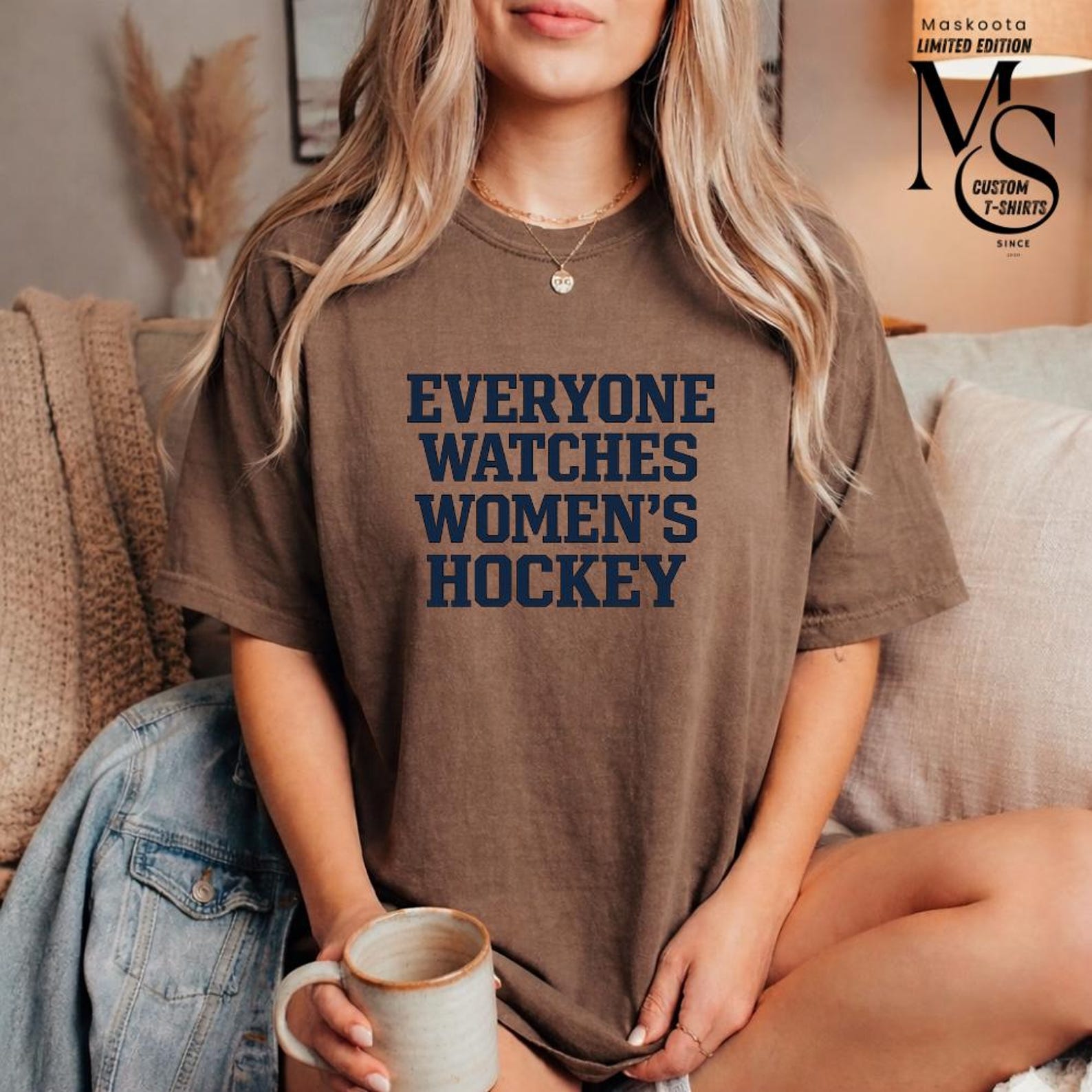 Everyone Watches Women s Hockey T-Shirt, Women Hockey Fan Gift, Girls Ice Hockey Graphic Tee 4XL
