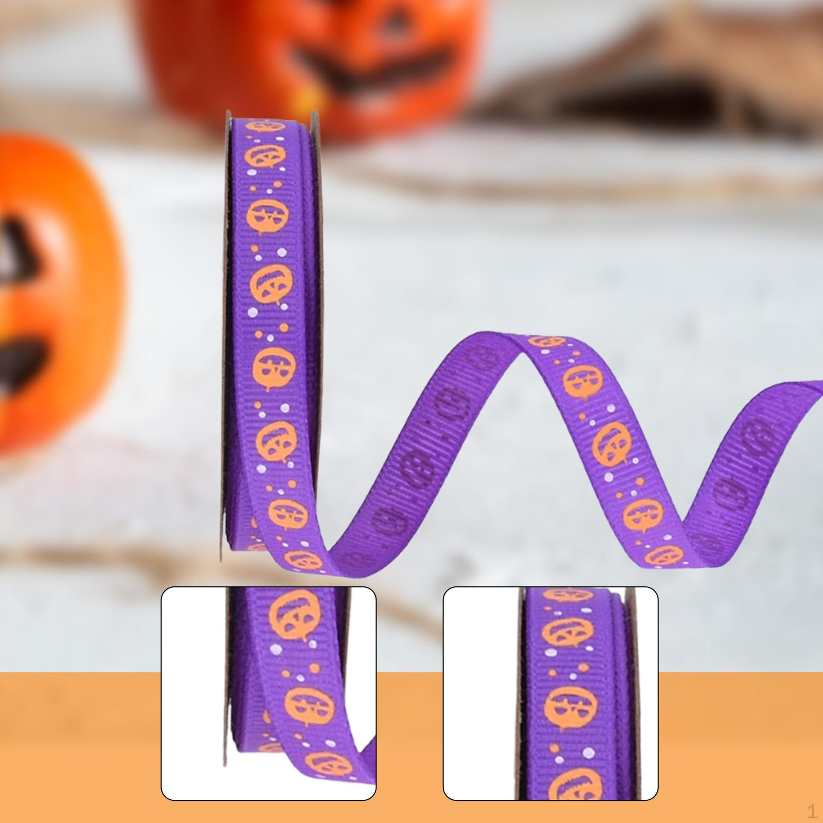

Halloween Ribbon Decorative Wrapping Gift Box Supplies Decor for Flower фіолетовий