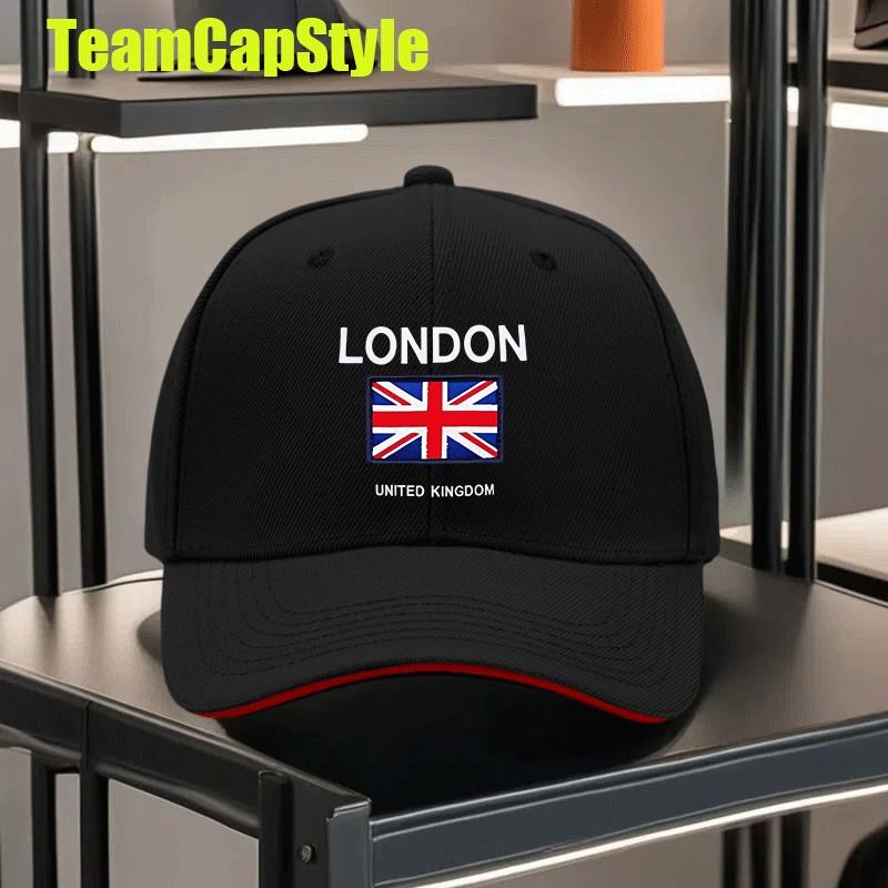 London UK Flag Baseball Cap Casual Cotton Adjustable Unisex Outdoor Headwear
