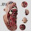 Comfortable Horror Mask Halloween Skull Latex Mask, Tongue Sticking-Out Full Head Adult Masquerade for Cosplay Party Costume Props Spooky