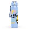 1PC Happy First Day Pencil Pattern 750ml Color Plastic Sports Water Bottle Leakproof Flip Straw Lid Suitable for Sports Office Home Use